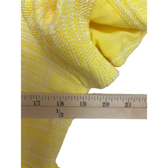 Julie Brown JB NYC Sunshine Yellow Sheath Dress tiered fringe size 12 - Picture 5 of 9